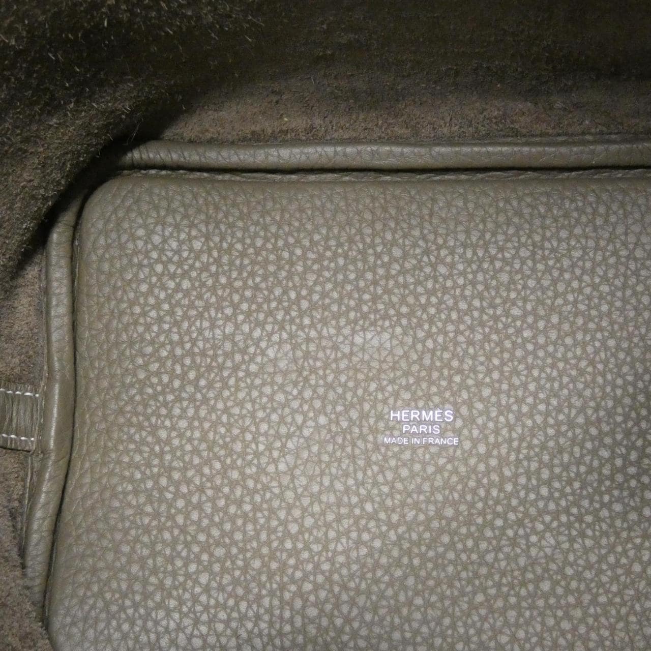 HERMES HERMÈS Picotin 056289CK Bag Clemence Etoupe Clemence Leather - Thumbnail 7