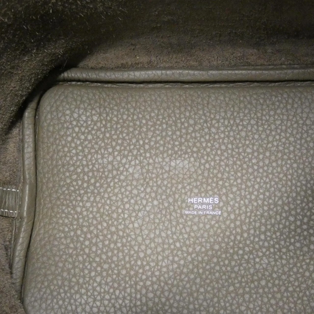 HERMES Picotin 056289CK Handbag Clemence Etoupe Clemence Leather Rank A - Thumbnail 7