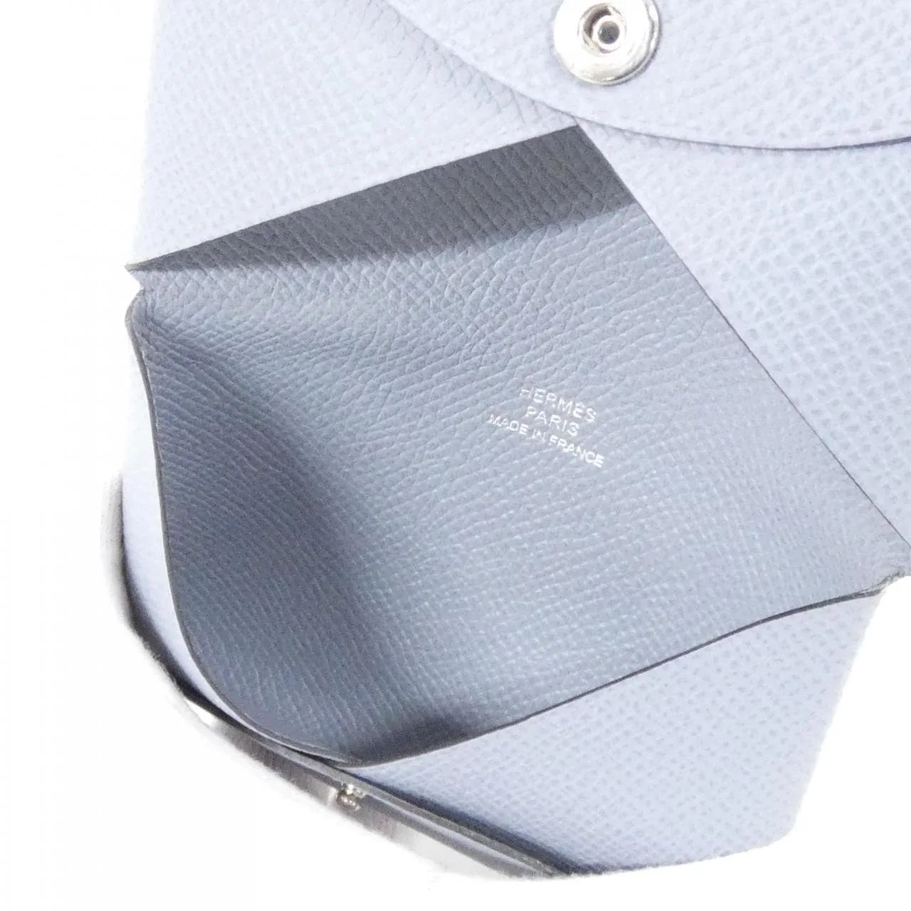 HERMES 044164CK Card Case Epsom 藍色 Epsom 皮 中古品A - 縮圖 6