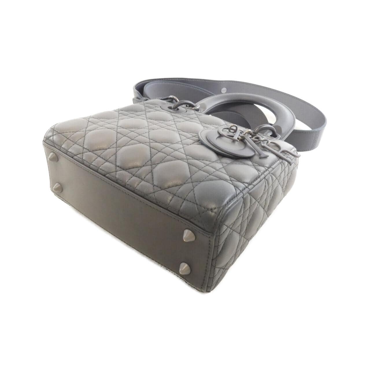 DIOR Lady Dior M0538INFZ Handbag Leather Black Leather - Thumbnail 3