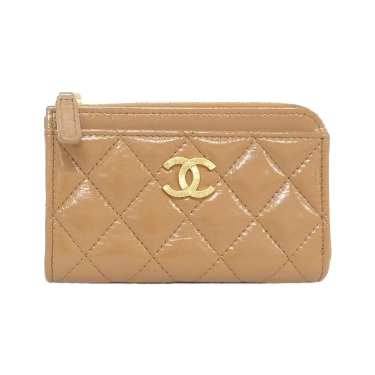 CHANEL AP4265 Card Case Lambskin Beige