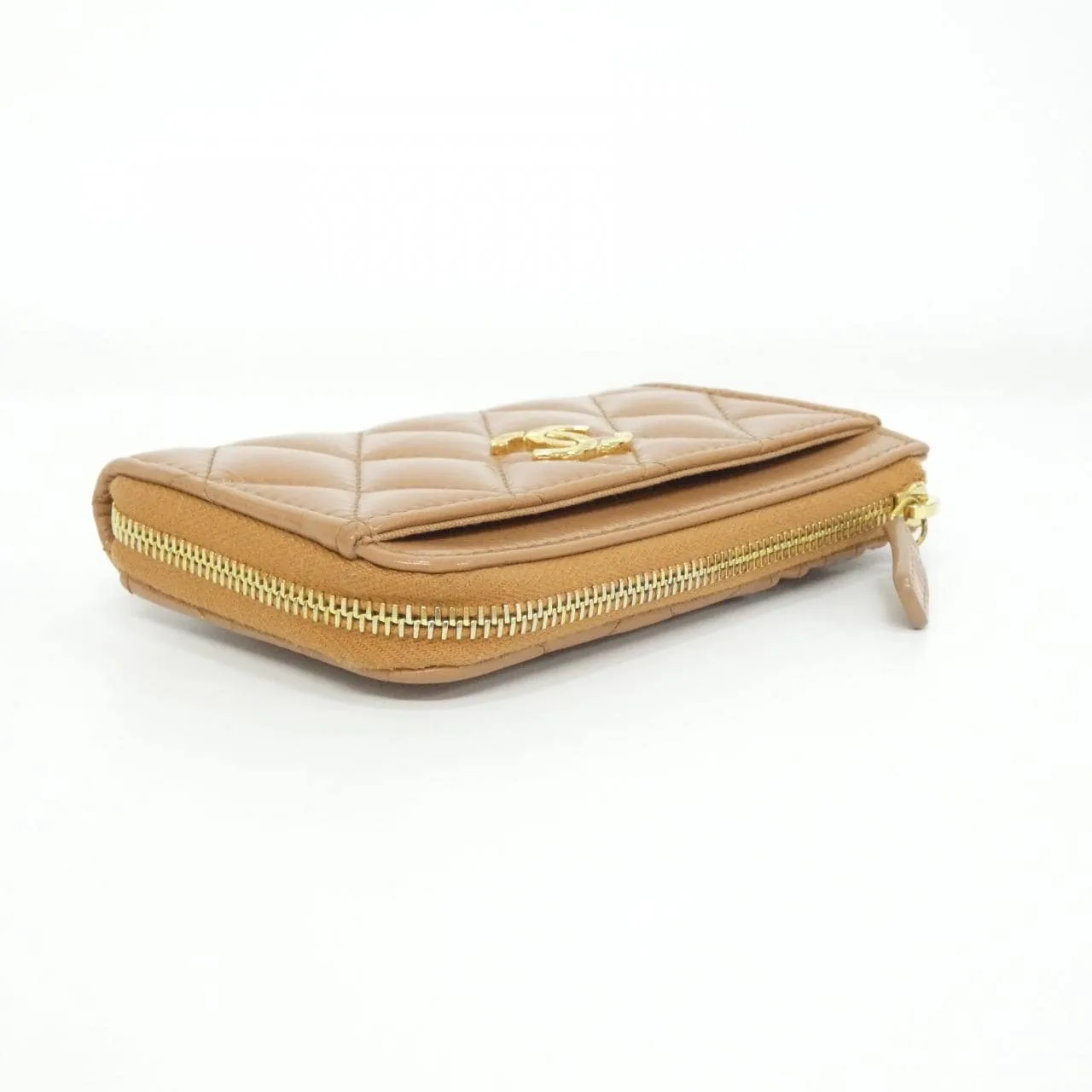 CHANEL AP4265 Card Case Lambskin 米色 羊皮 中古品A - 縮圖 3