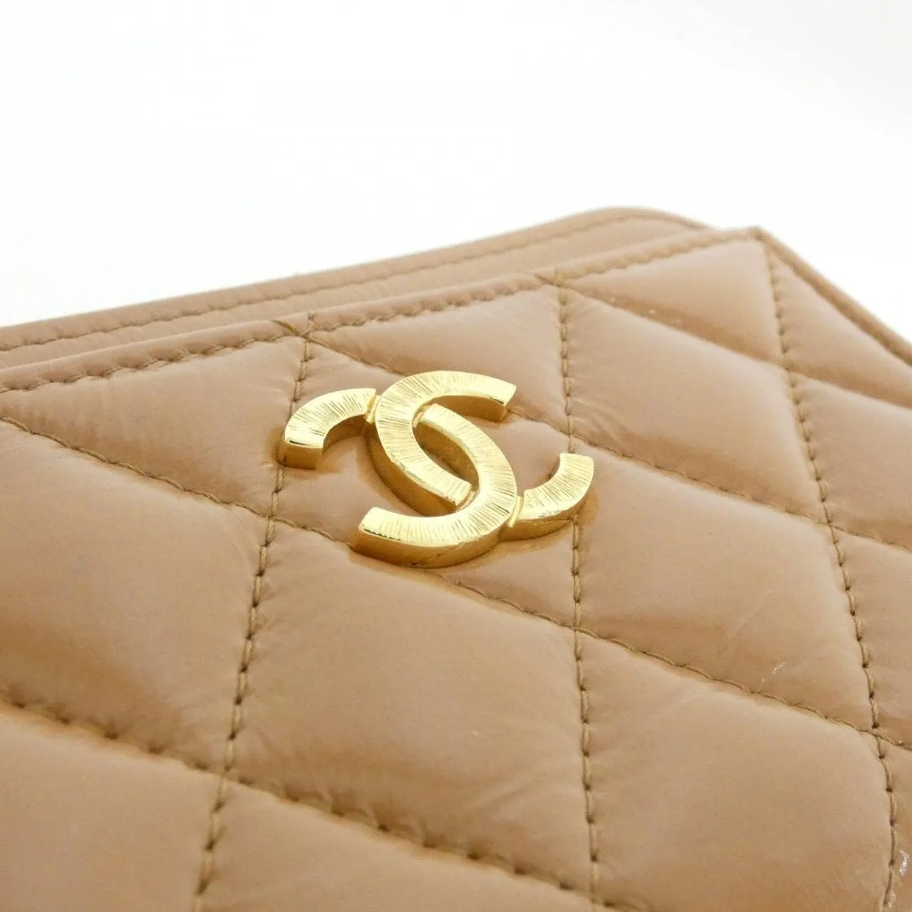 CHANEL AP4265 Card Case Lambskin 米色 羊皮 中古品A - 縮圖 4