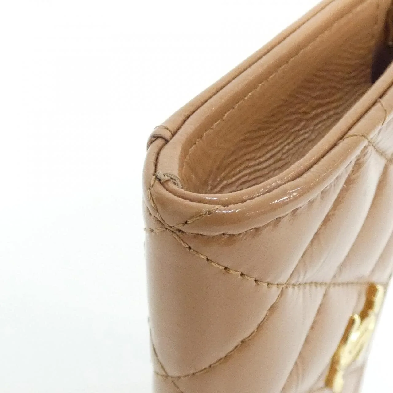 CHANEL AP4265 Card Case Lambskin 米色 羊皮 中古品A - 縮圖 6