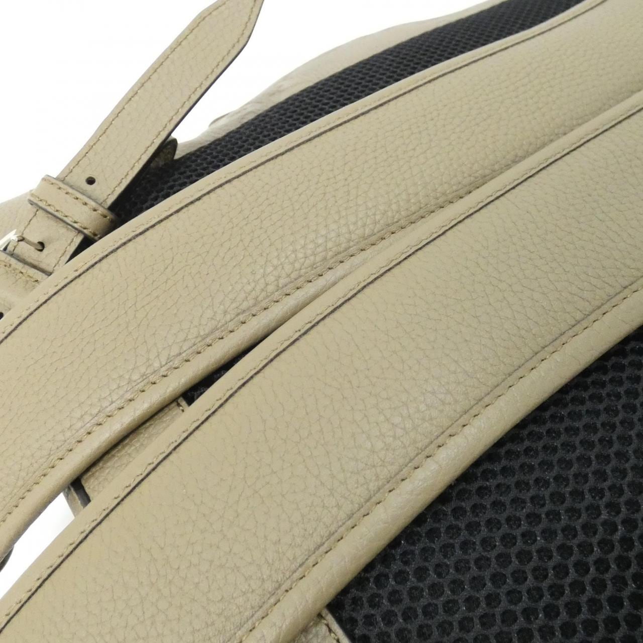 GUCCI 825963 Backpack Leather Taupe 皮革 中古品A - 縮圖 4