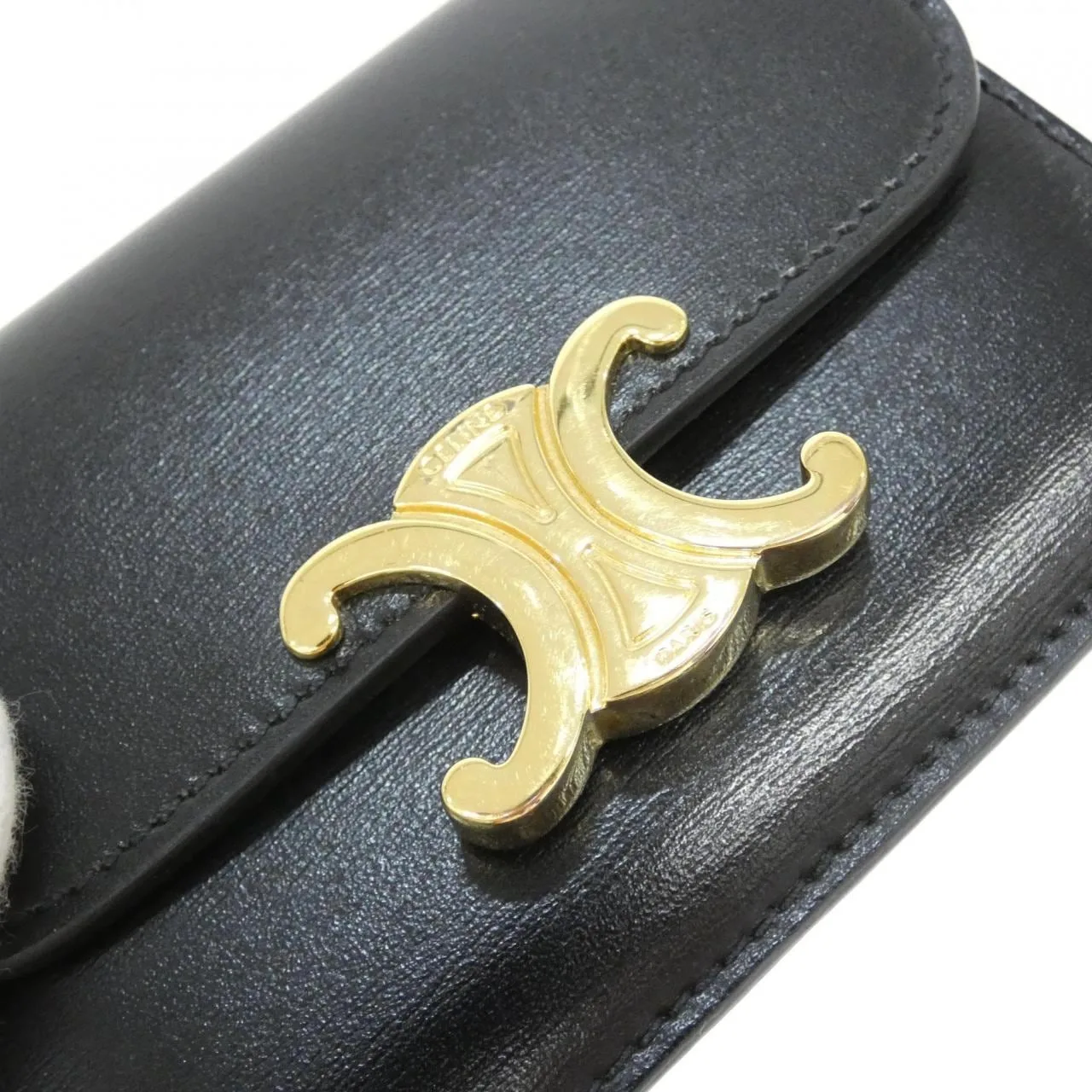 CELINE 10I583DPV Card Case Black Rank A - Thumbnail 5