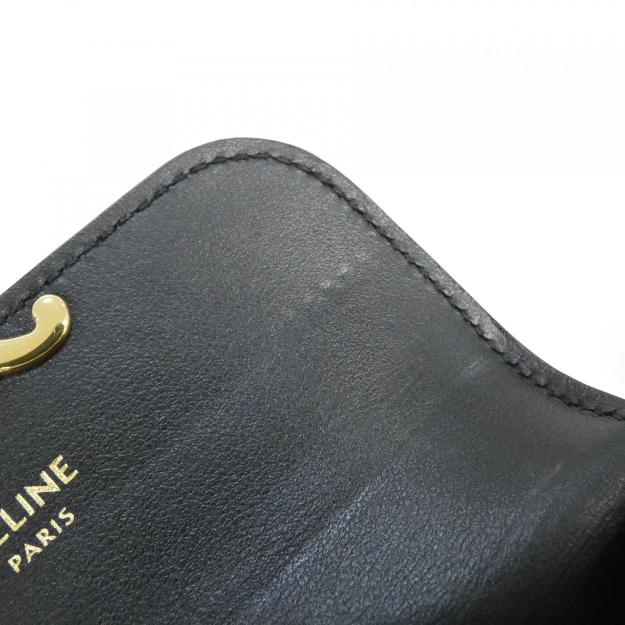 CELINE 10I583DPV Card Case Black Rank A - Thumbnail 8