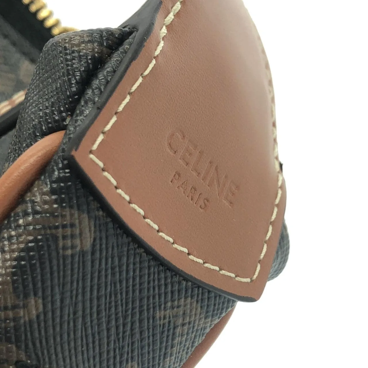 CELINE 120722FQM Shoulder Canvas 黑色 帆布 中古品A - 縮圖 4