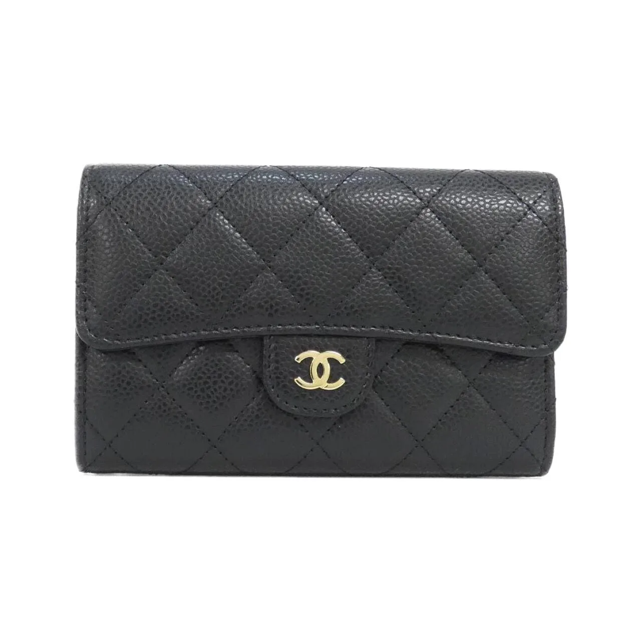 CHANEL Timeless Classic AP0232 Wallet Grained Calfskin Black