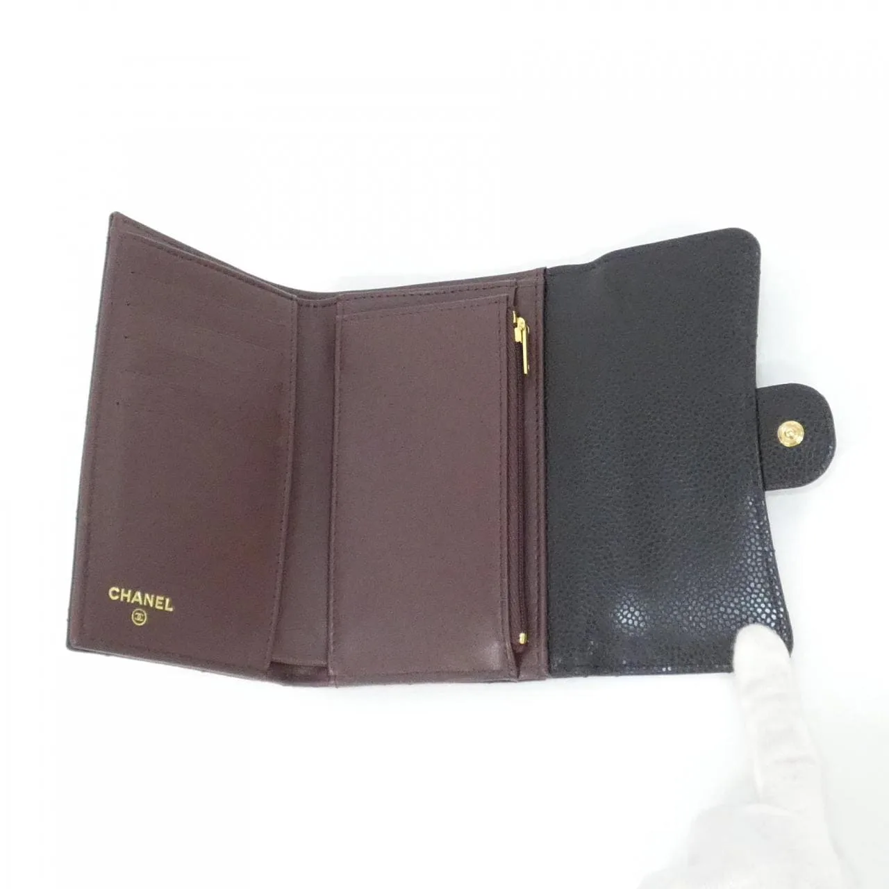 CHANEL Timeless Classic AP0232 Wallet Grained Calfskin Black Grained Calfskin Rank A - Thumbnail 4