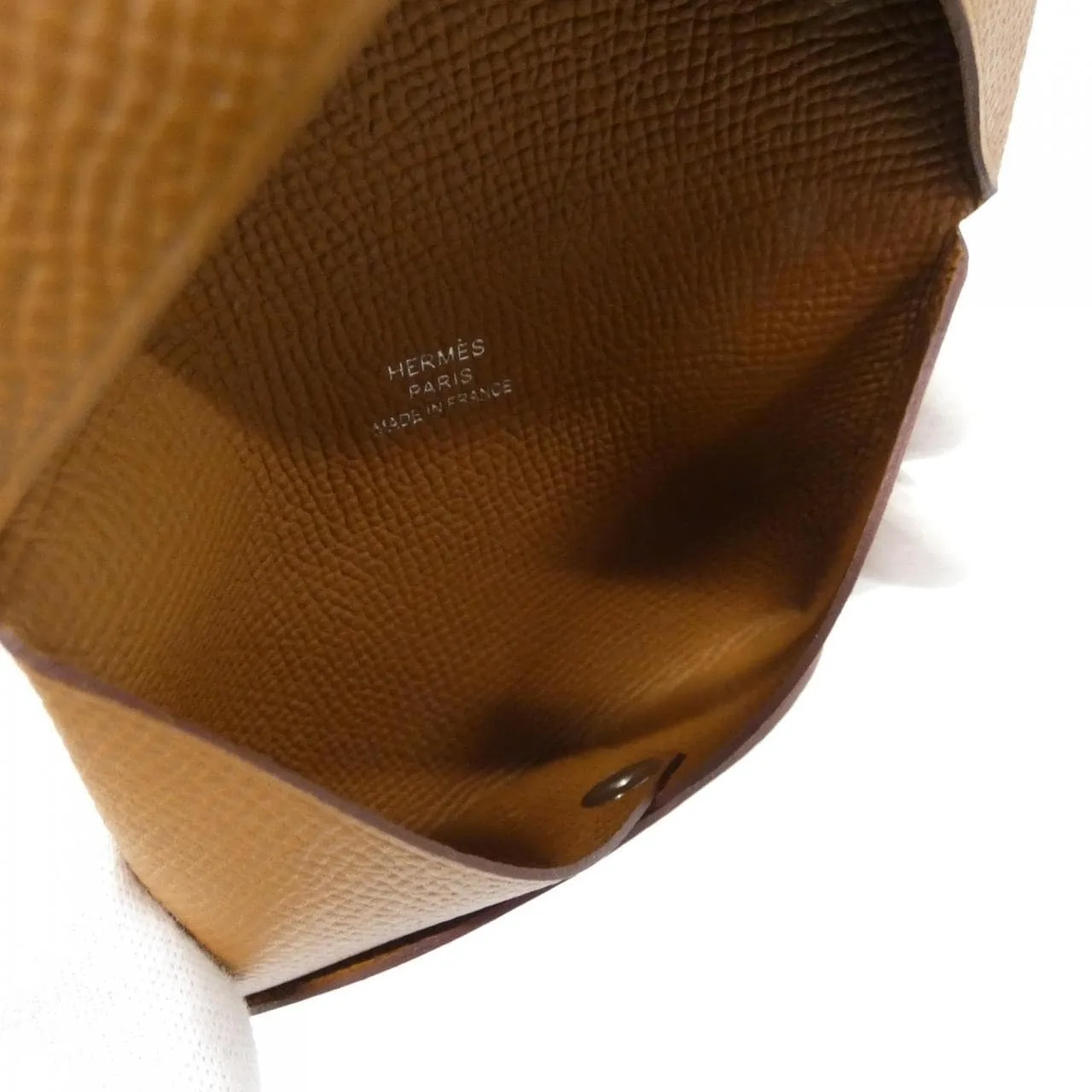 HERMES 044164CK Card Case Epsom 金色 Epsom 皮 中古品A - 縮圖 3