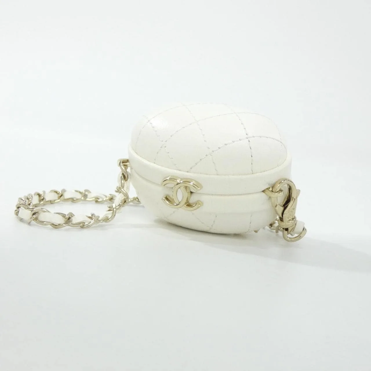 CHANEL AP4946 Key Case Lambskin 白色 羊皮 中古品A - 縮圖 3