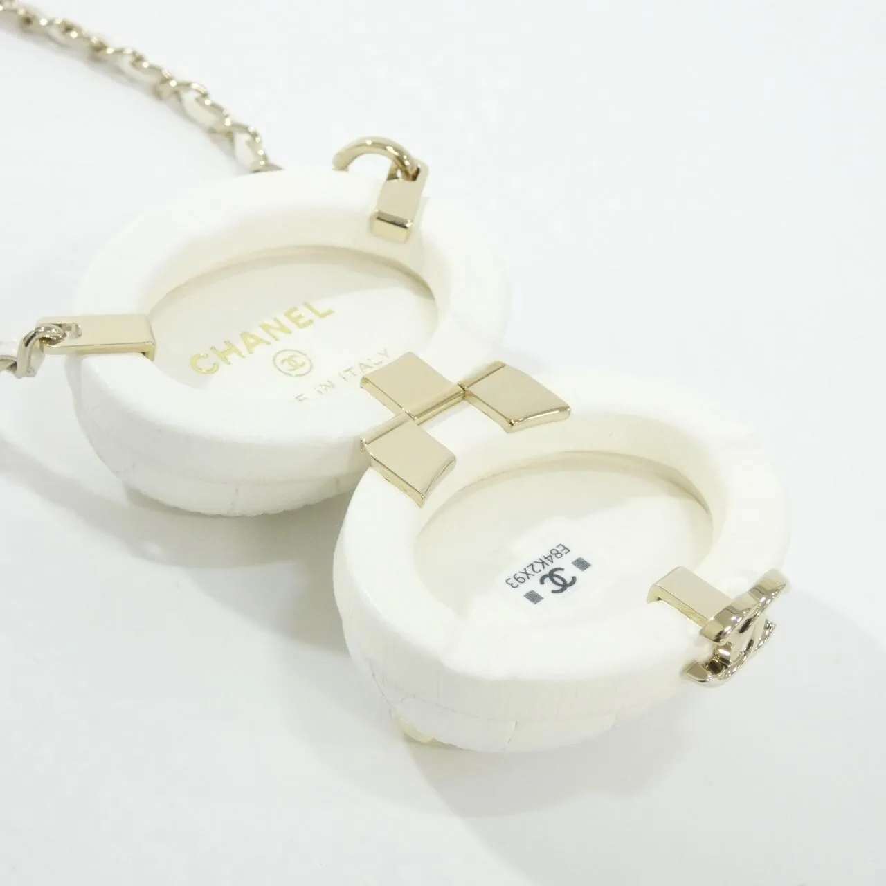 CHANEL AP4946 Key Case Lambskin 白色 羊皮 中古品A - 縮圖 4