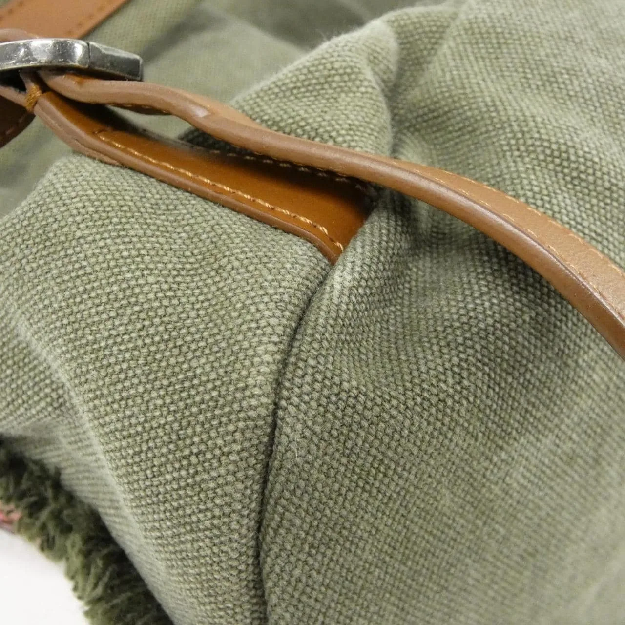 CHANEL 93671 Backpack Canvas 紅色 帆布 中古品A - 縮圖 3