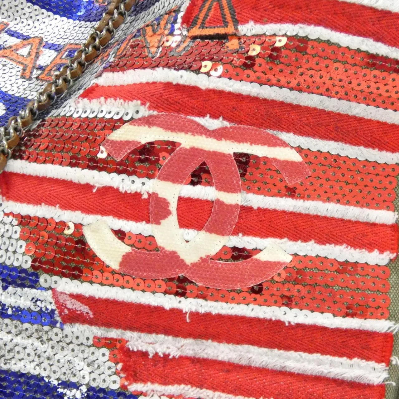 CHANEL 93671 Backpack Canvas 紅色 帆布 中古品A - 縮圖 5