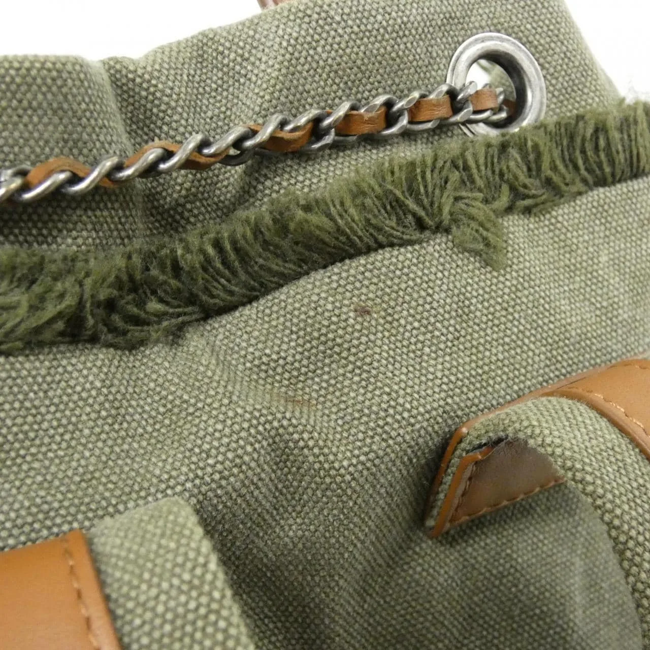 CHANEL 93671 Backpack Canvas 紅色 帆布 中古品A - 縮圖 7