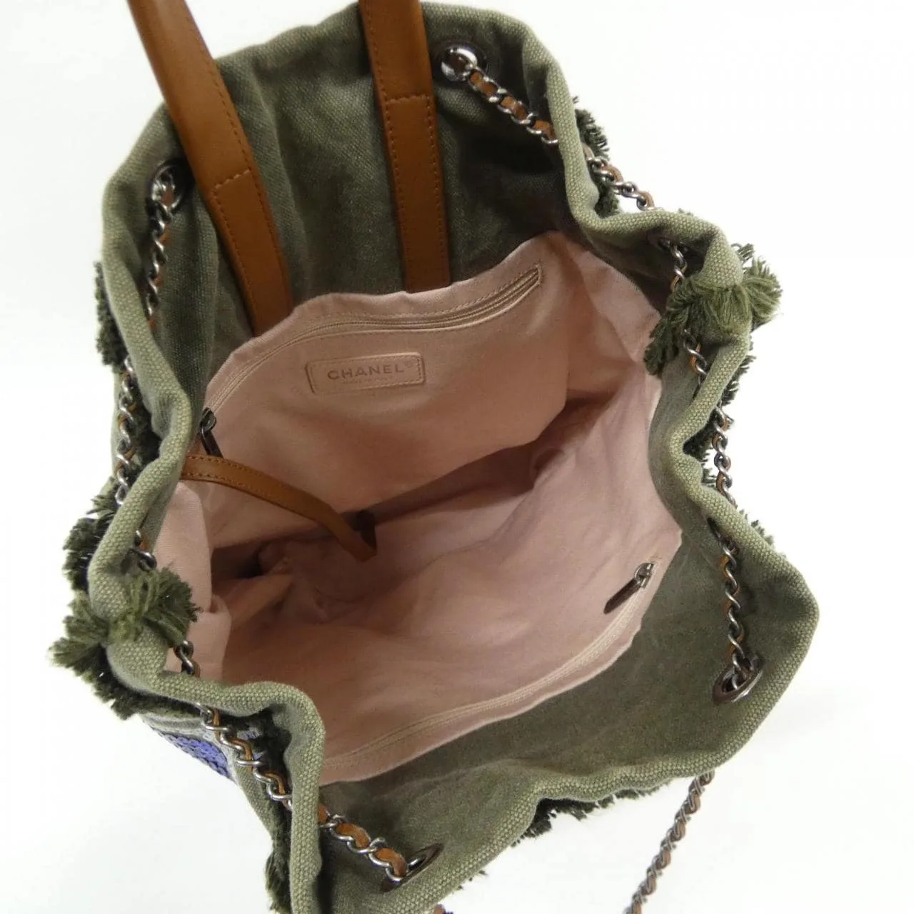 CHANEL 93671 Backpack Canvas 紅色 帆布 中古品A - 縮圖 9