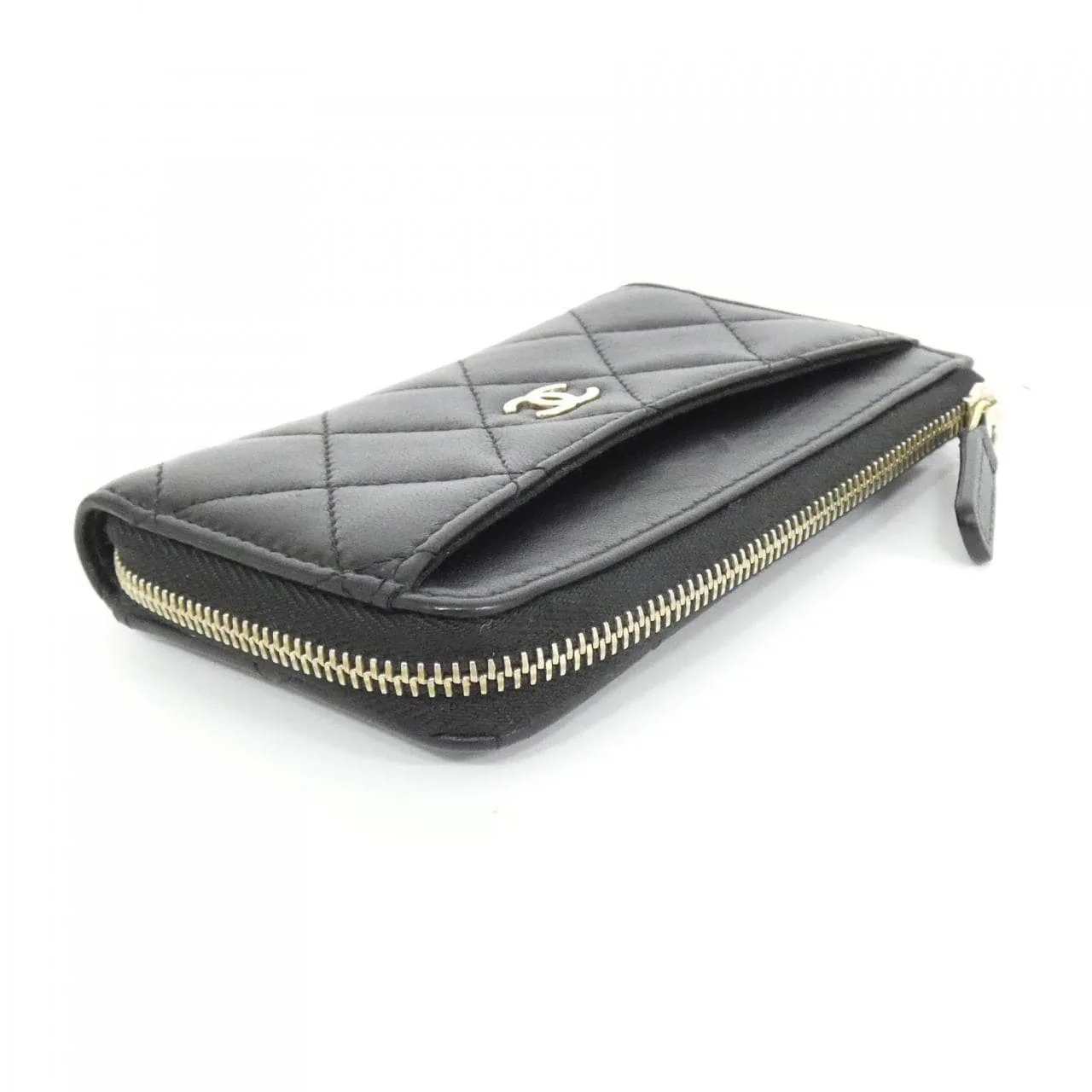 CHANEL Timeless Classic AP3179 Card Case Lambskin 黑色 羊皮 中古品A - 縮圖 3