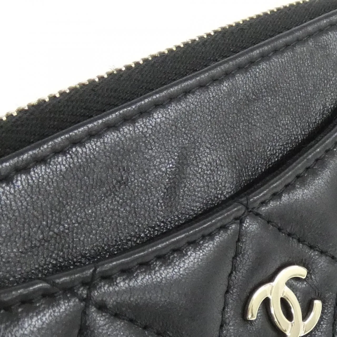 CHANEL Timeless Classic AP3179 Card Case Lambskin 黑色 羊皮 中古品A - 縮圖 6