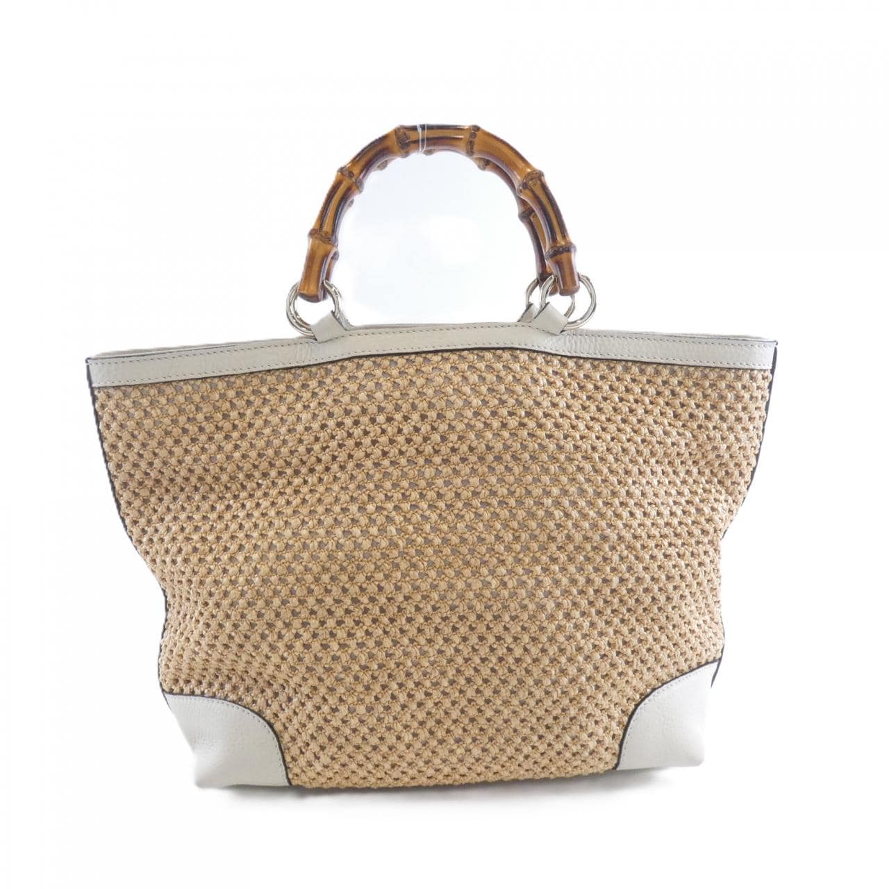 GUCCI 338965 Handbag Leather White Leather - Thumbnail 2