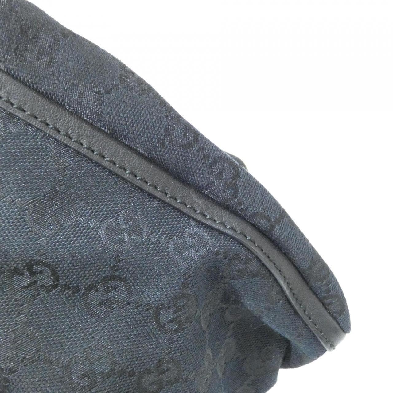 GUCCI 190525 Shoulder Canvas 黑色 帆布 中古品A - 縮圖 4