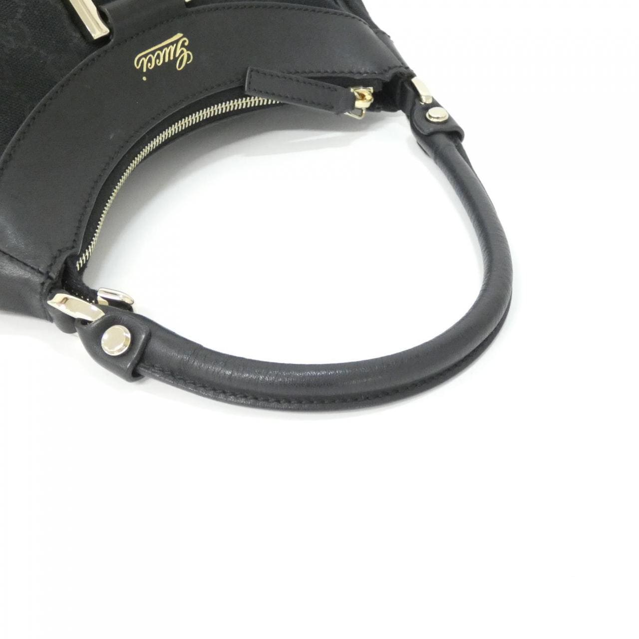 GUCCI 190525 Shoulder Canvas 黑色 帆布 中古品A - 縮圖 8