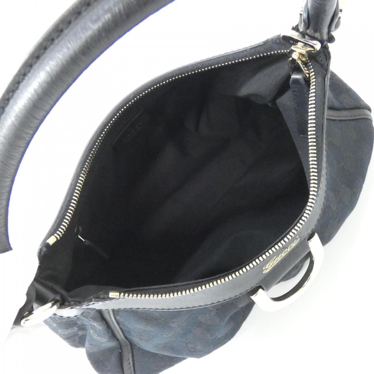 GUCCI 190525 Shoulder Canvas 黑色 帆布 中古品A - 縮圖 9