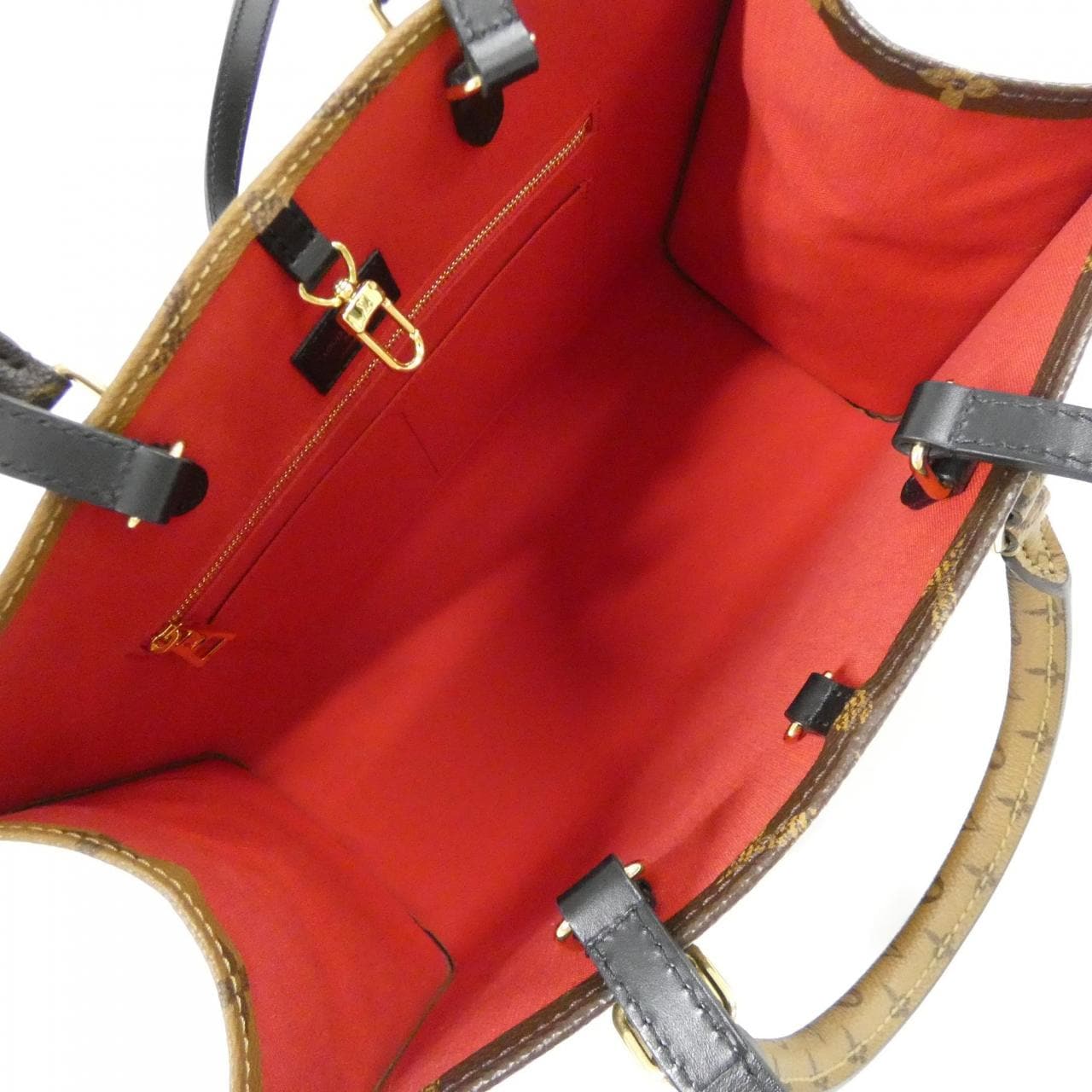 LOUIS VUITTON OnTheGo M45321 Bag Monogram 黑色 Monogram 中古品A - 縮圖 6