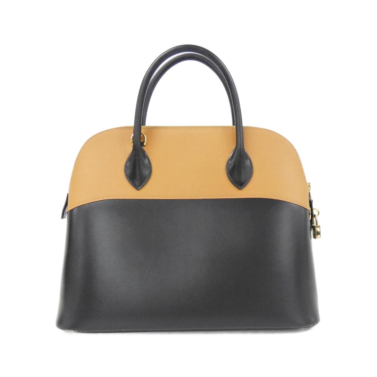 HERMES Handbag Box Calf Black Box Calf Leather - Thumbnail 2