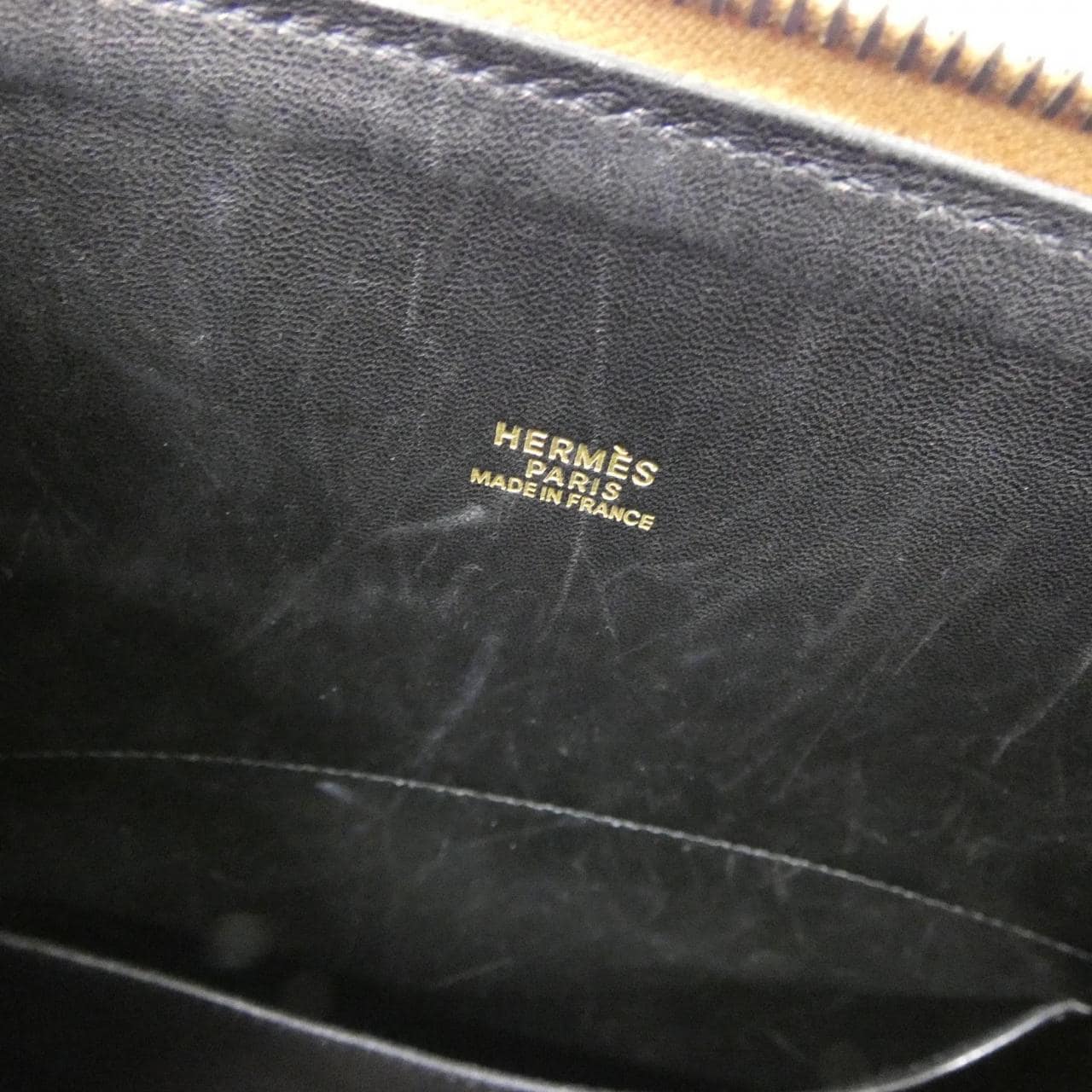 HERMES Handbag Box Calf Black Box Calf Leather - Thumbnail 10