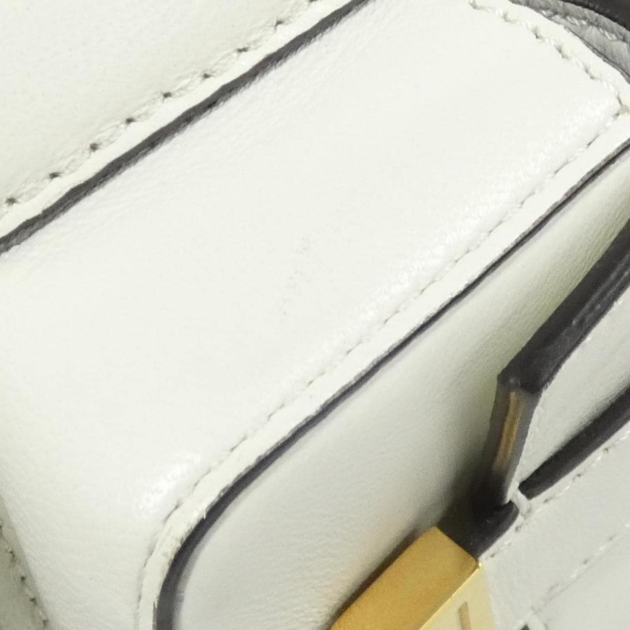 FENDI Baguette 8BR808 ABVE Shoulder Bag Lambskin White Lambskin - Thumbnail 8