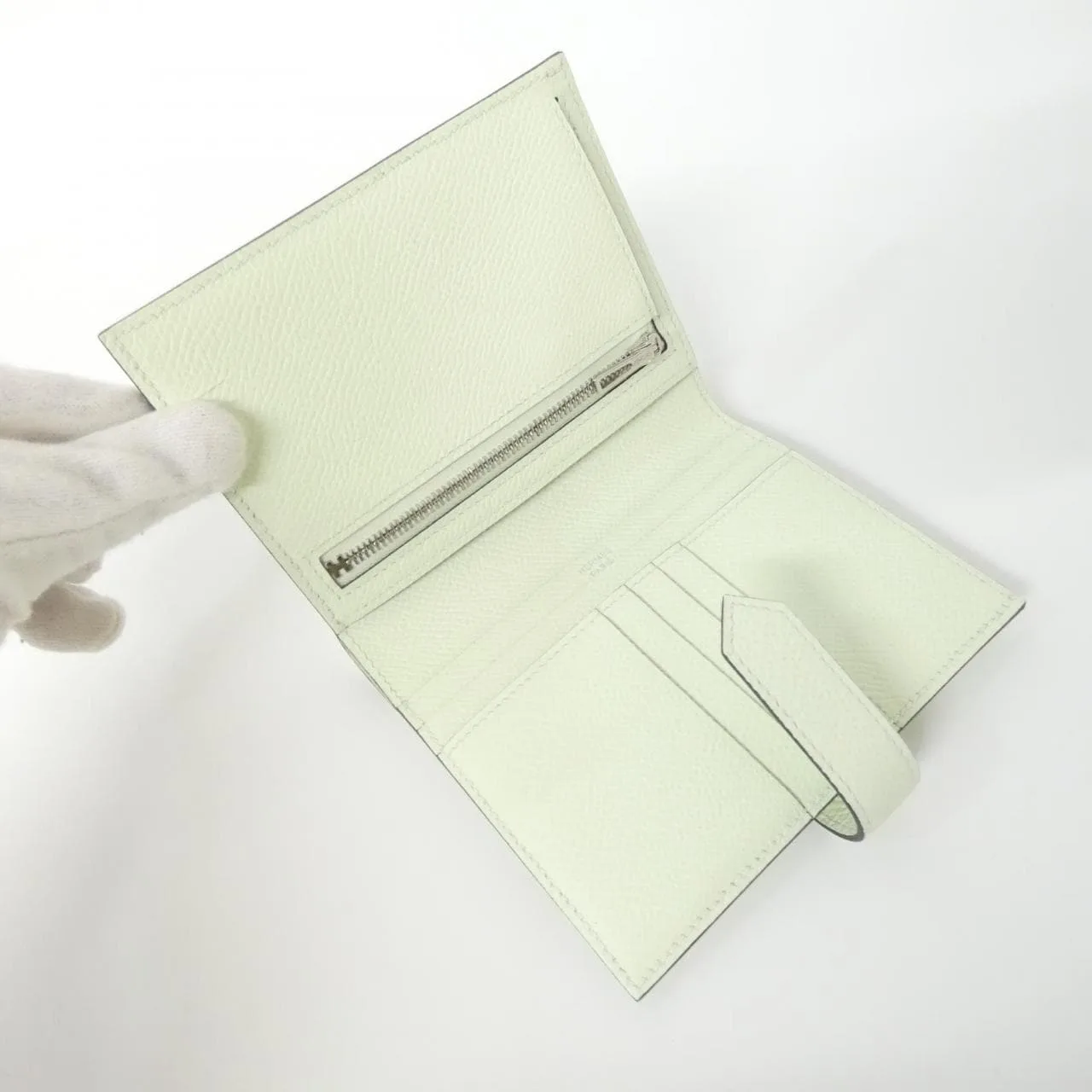 HERMES 039790CK Wallet Epsom 黑色 Epsom 皮 中古品A - 縮圖 4