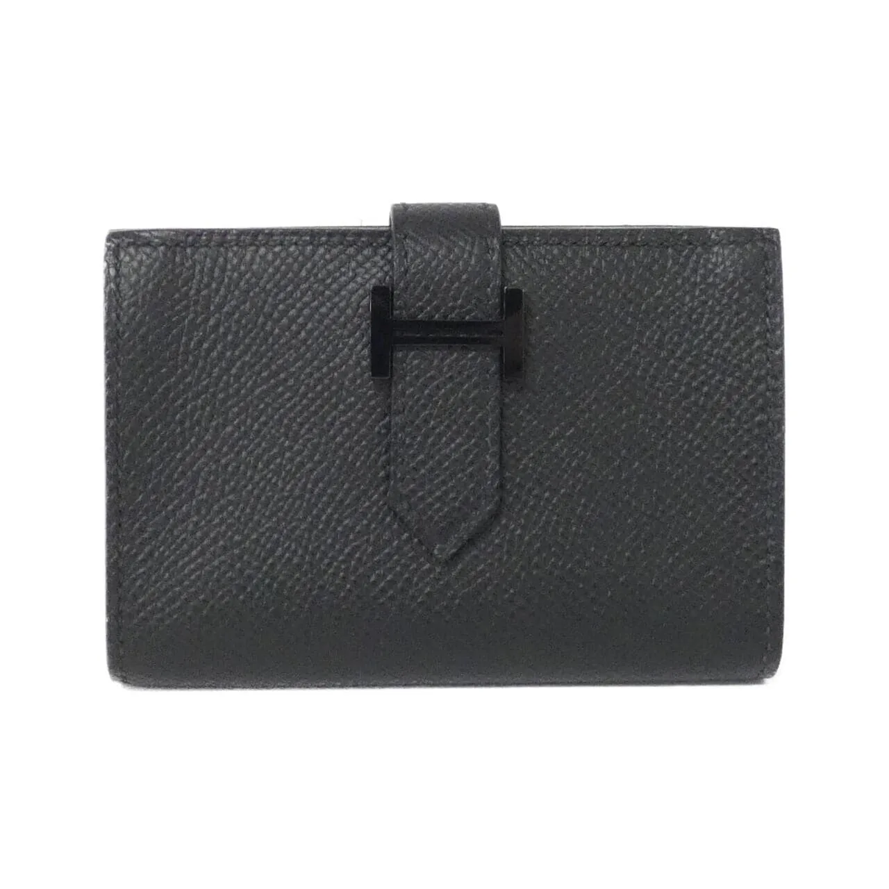 HERMES 082975CY Card Case Epsom Black