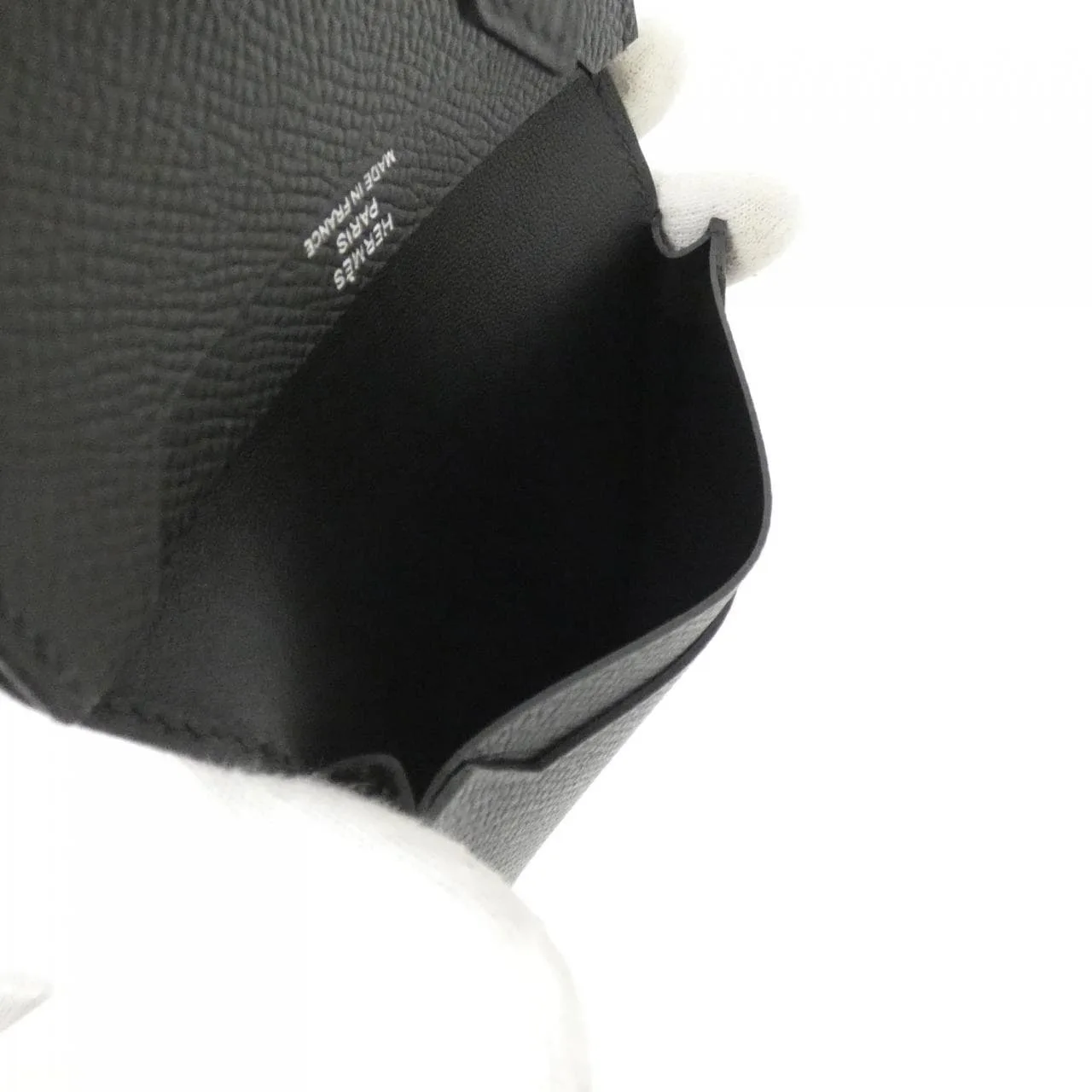 HERMES 082975CY Card Case Epsom 黑色 Epsom 皮 中古品A - 縮圖 8