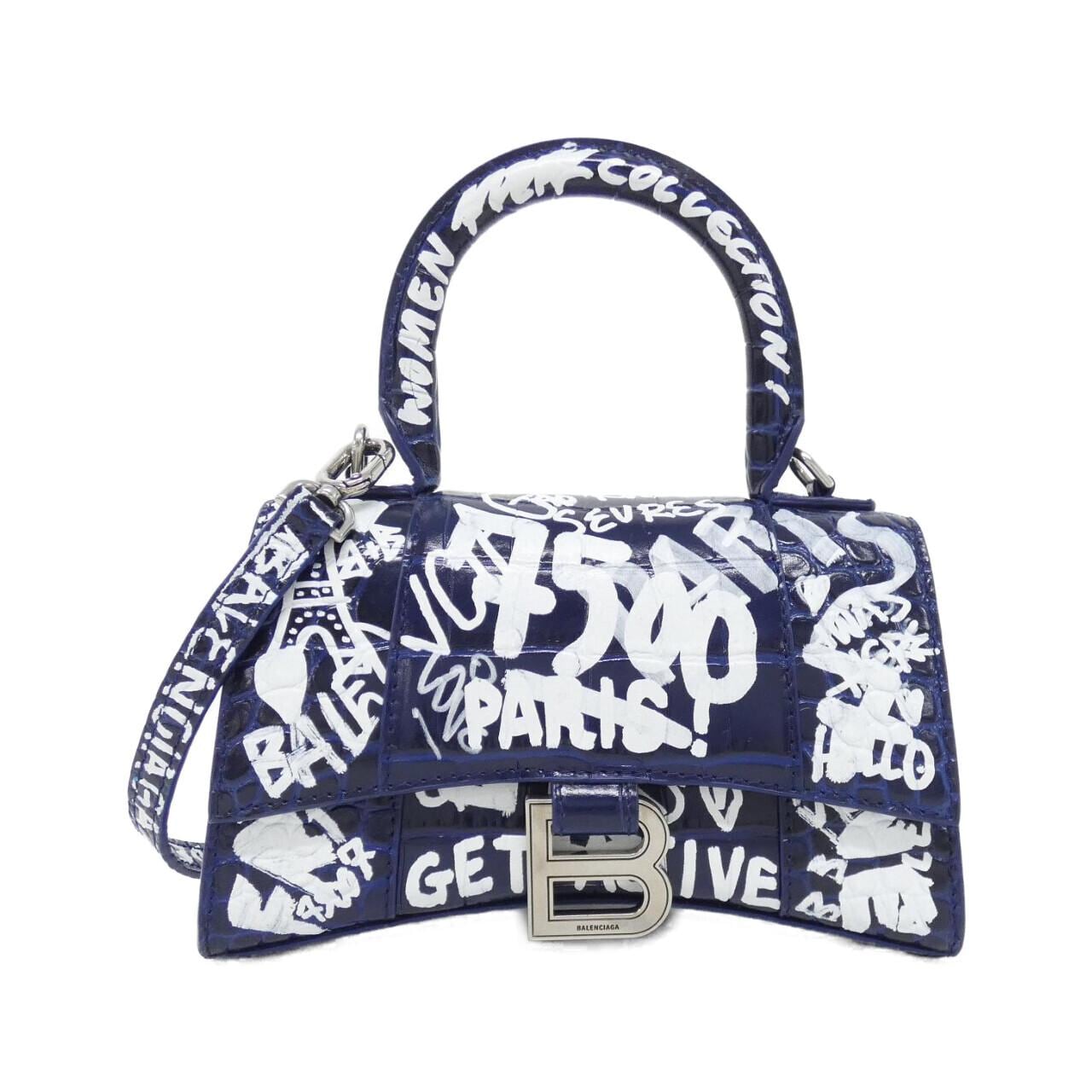 BALENCIAGA Hourglass 592833 1LRXY Handbag Black