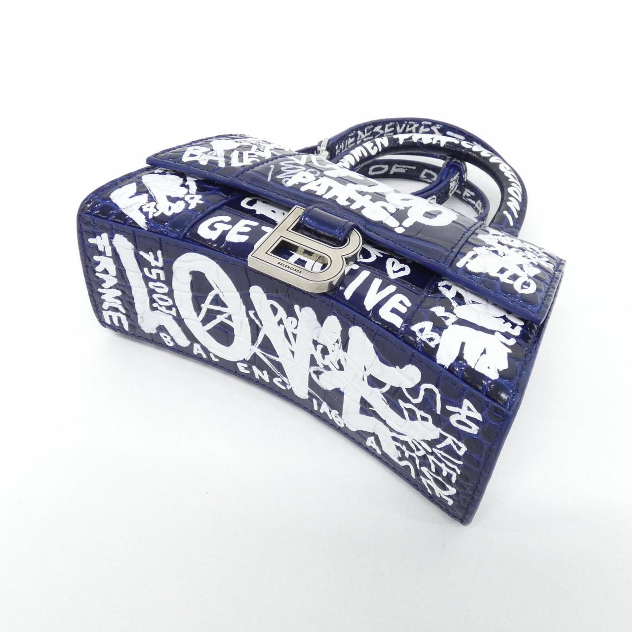 BALENCIAGA Hourglass 592833 1LRXY Handbag Black - Thumbnail 3