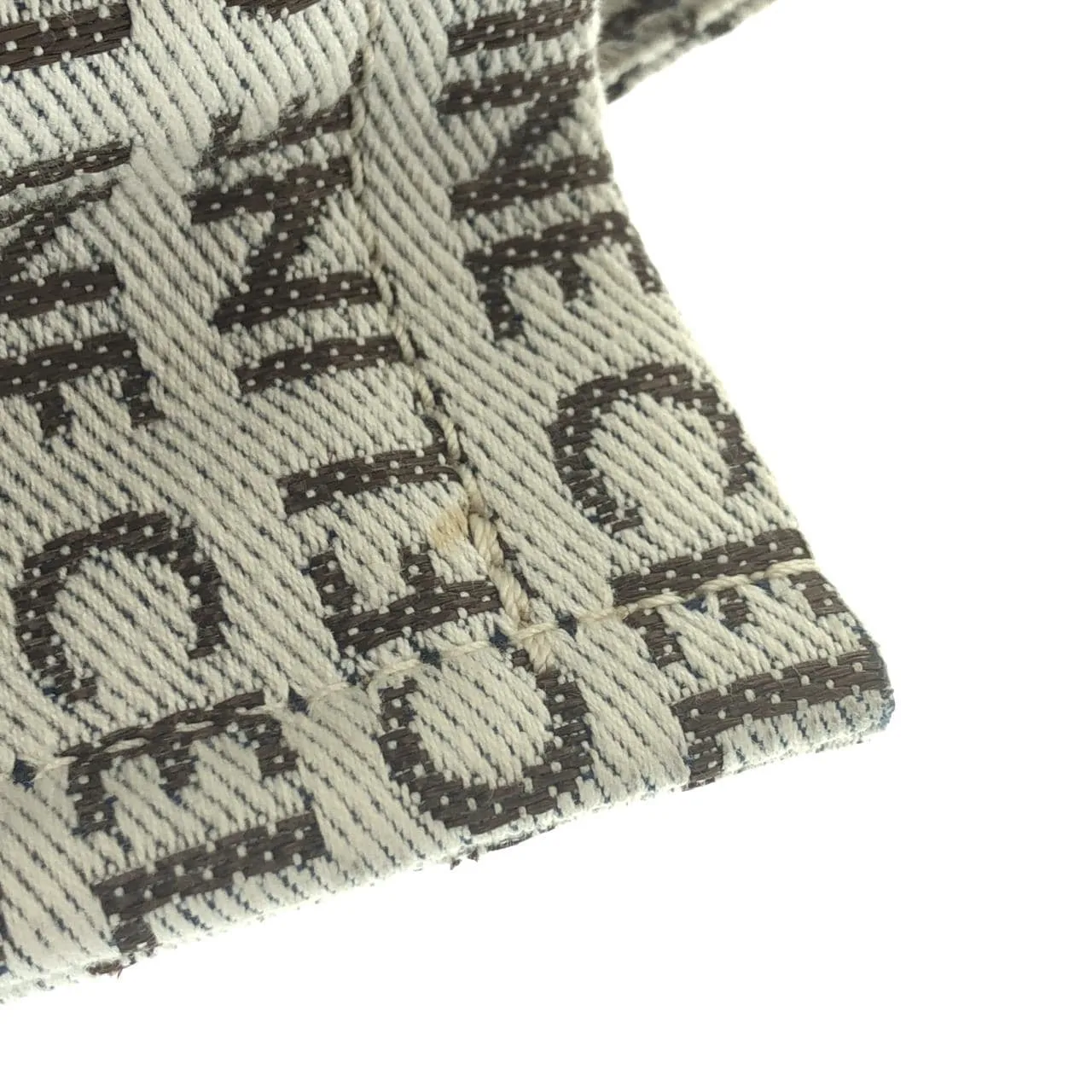 CELINE Cabas 199162FEF Handbag Canvas 黑色 帆布 中古品B - 縮圖 4