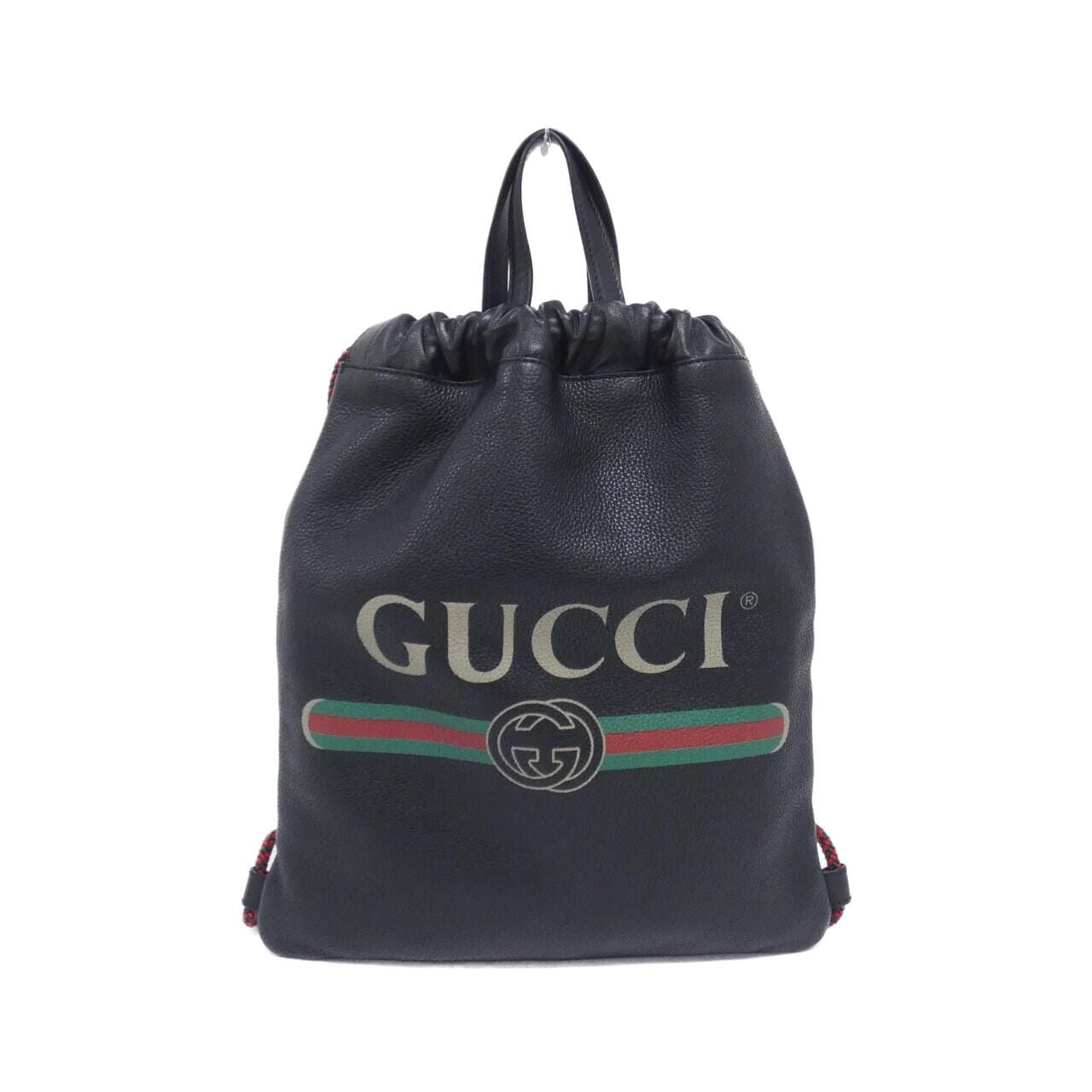 GUCCI 523586 0GCBT Backpack Leather Black