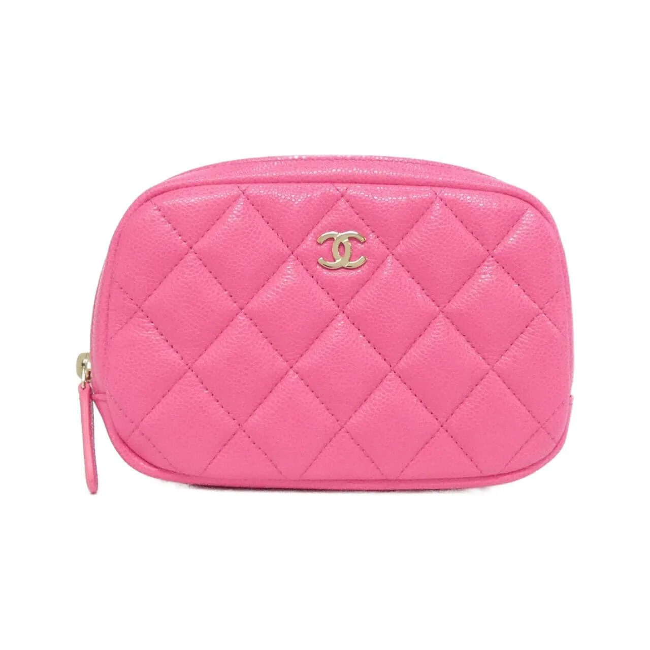 CHANEL Timeless Classic 80909 Pouch Grained Calfskin Pink