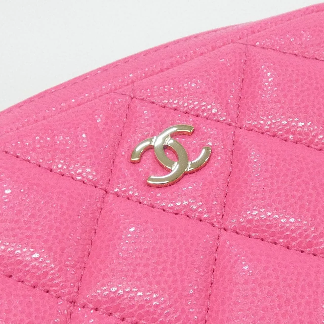 CHANEL Timeless Classic 80909 Pouch Grained Calfskin Pink Grained Calfskin Rank A - Thumbnail 4