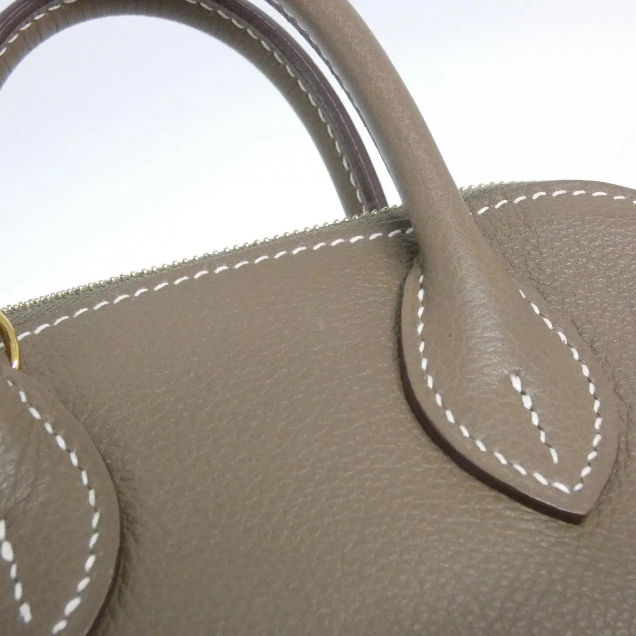 HERMES Bolide 075180CC Handbag Etoupe 中古品A - 縮圖 3