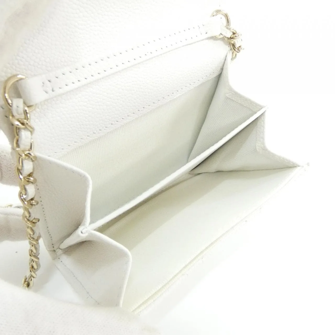CHANEL Timeless Classic AP0238 Card Case Grained Calfskin White Grained Calfskin Rank A - Thumbnail 7