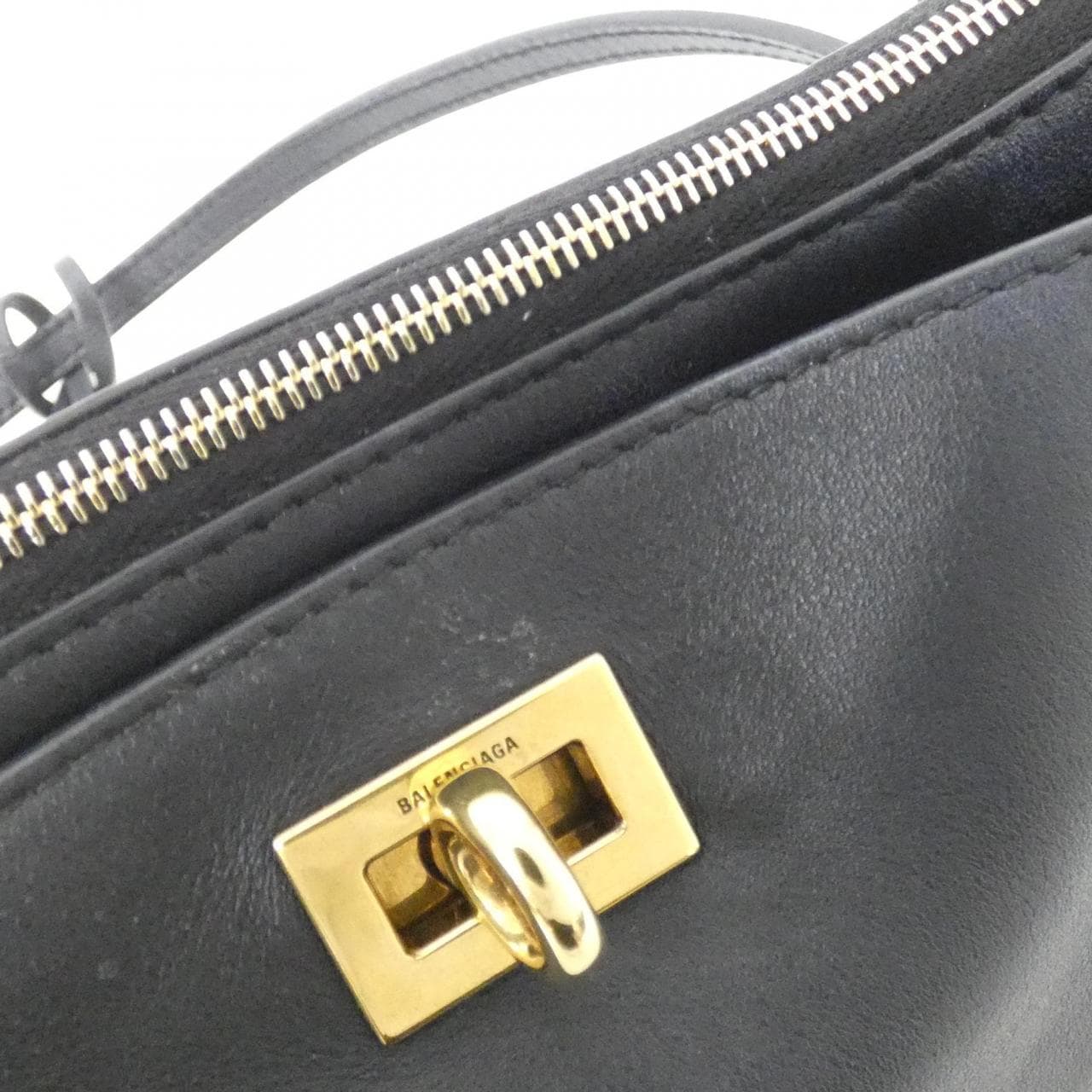 BALENCIAGA Rodeo 814111 2ABKX Shoulder 黑色 中古品A - 縮圖 4