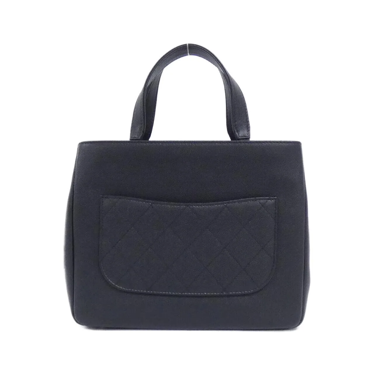 CHANEL Handbag Grained Calfskin Black Grained Calfskin Rank A - Thumbnail 2