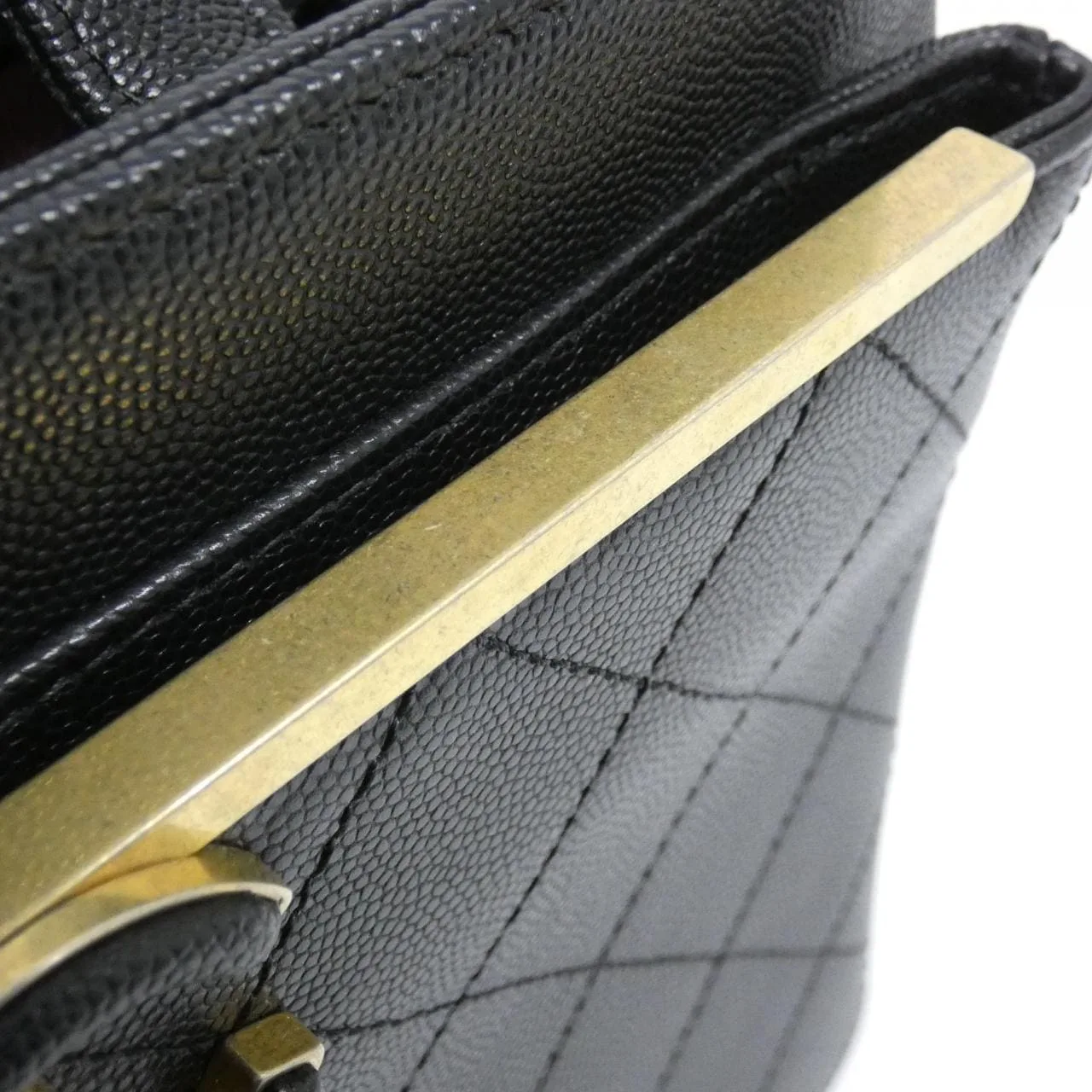 CHANEL Handbag Grained Calfskin Black Grained Calfskin Rank A - Thumbnail 6