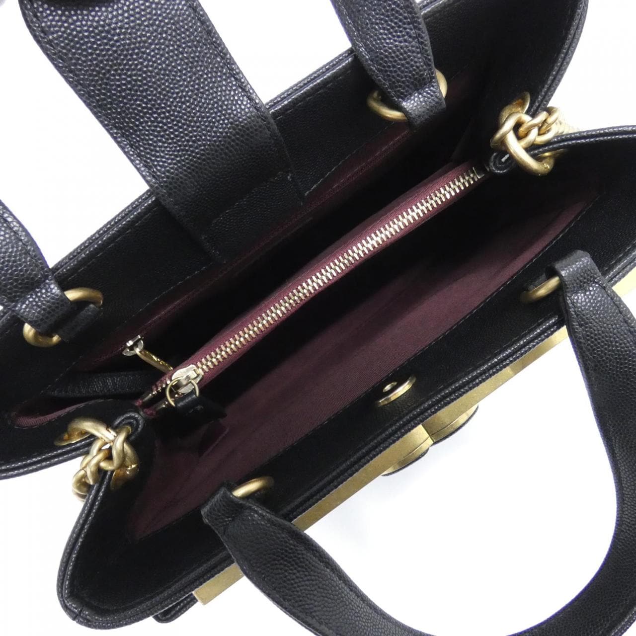 CHANEL Bag Grained Calfskin Black Grained Calfskin - Thumbnail 8