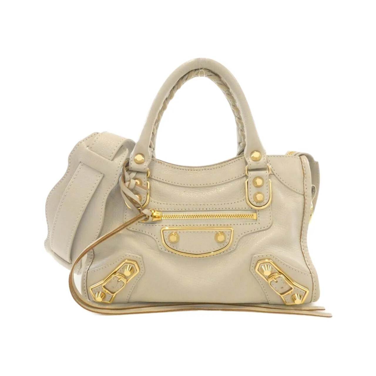 BALENCIAGA 390160 AQ41G Handbag Leather Black