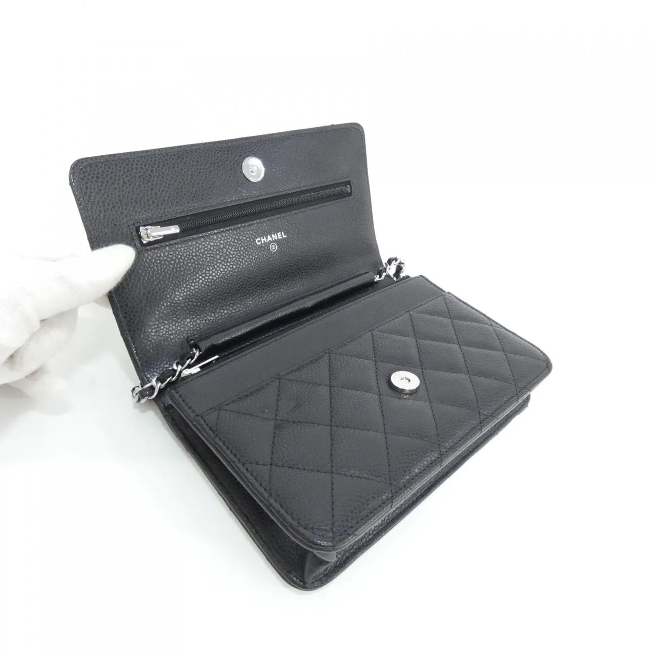CHANEL Timeless Classic AP0250 Wallet Grained Calfskin Black Grained Calfskin Rank A - Thumbnail 6