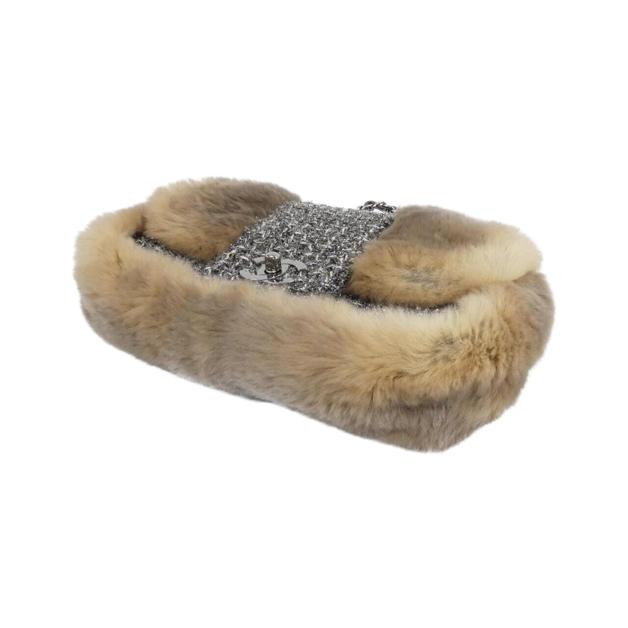 CHANEL 29378 Shoulder Bag Tweed 黑色 粗花呢 - 縮圖 3