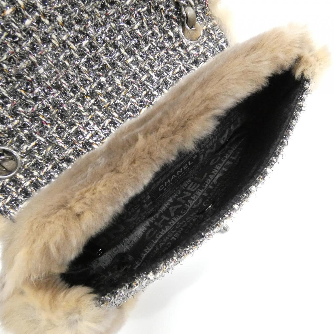 CHANEL 29378 Shoulder Bag Tweed 黑色 粗花呢 - 縮圖 6